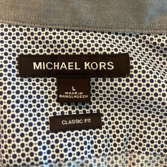 Michael Kors Classic Fit Men’s Short Sleeve Large Button Down Shirt - Picture 5 of 5